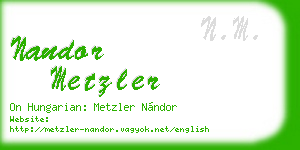 nandor metzler business card